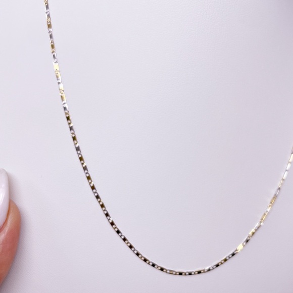 Stainless Steel Silver & Gold Necklace - Picture 3 of 14